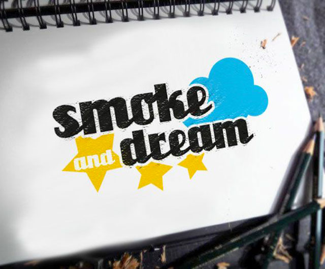 tabaccheria ricevitoria smoke and dreams, logotipo by vimercati grafica