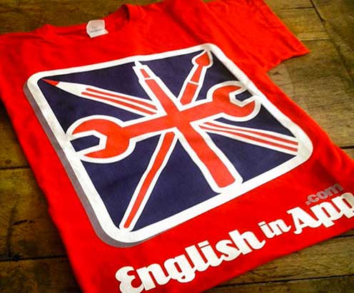 english in app, logo by vimercati grafica