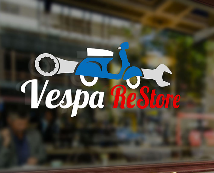 vespa reStore, logo by vimercati grafica